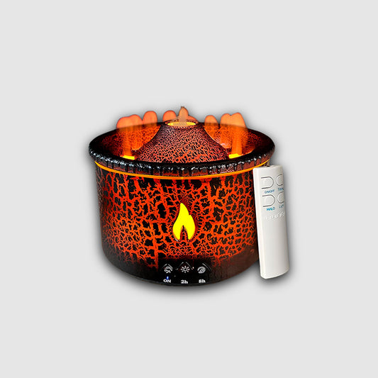 Air humidifier with volcano flame